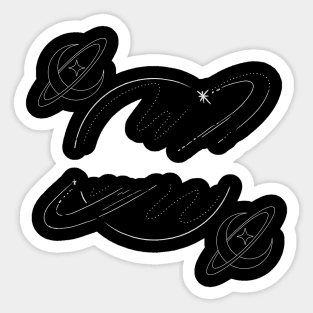 Space, planets, the universe, it's all a mystery Sticker